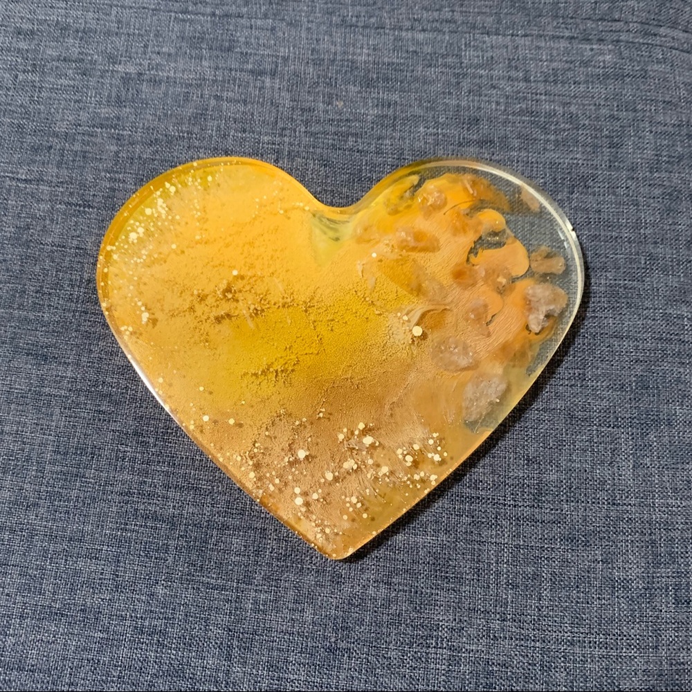 Large Resin Plate with Crystals